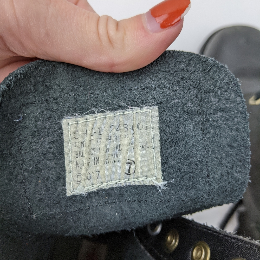 Vintage Chevy Trucks Black Leather Combat Boots - Picture 14 of 14